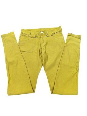 FOXY Skinny Jeans Women's 26 Mustard Yellow Jeggings Stretch Slim Boutique 26x32